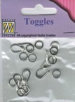 BTOG 003 5x Toggles bracelet  sluiting sluitinkjes sieraden compleet slotjes Nellie Snellen zilver