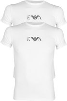 Emporio Armani - Heren - Basis 2-pack Ronde Hals T-shirts  - Wit - M