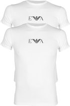 Emporio Armani - Basis 2-pack Ronde Hals T-shirts Wit - S