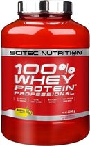 Scitec Nutrition - 100% Whey Protein Professional - With Extra Key Aminos and Digestive Enzymes - 2350 g - Banaan - Banana