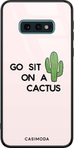 Samsung S10e hoesje glass - Cactus quote | Samsung Galaxy S10e case | Hardcase backcover zwart