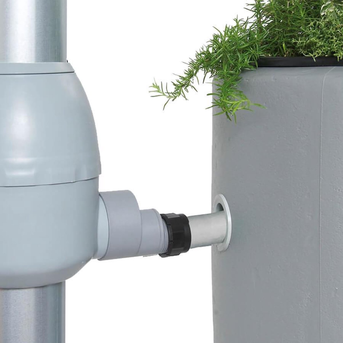 Garantia 2in1 waterreservoir 300 liter zinkgrijs incl. plantschaal