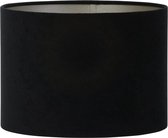 Abat-jour Cylindre Velours Light & Living - Zwart - Ø35 x 25cm