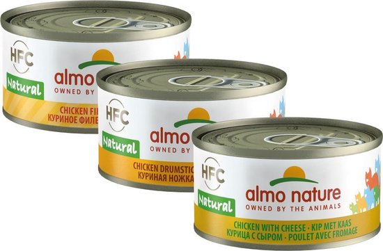 Almo Nature - Kip en Kaas - Kattenvoer - 24 x 70 g
