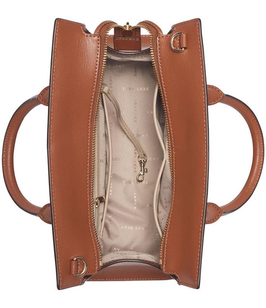 DKNY Handtas Ava Satchel Logo Beige