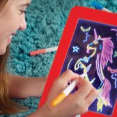 Magisch Tekenbord - Set van 2 - Rood  - Glow in the dark - Hippyfy - Tekenen met licht - Lichtgevend tekenbord - Tekenbord - Educatief speelgoed - Cadeau - Creatief - Magisch teken