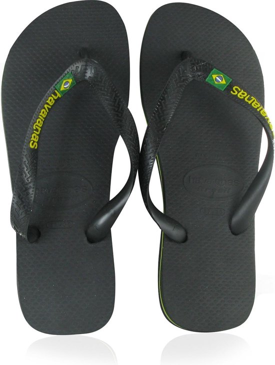 Havaianas Brasil logo Slippers - Zwart