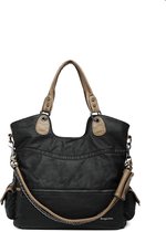 Bagwise®  Schoudertas - Handtas - Dames Tas (1582) Zwart