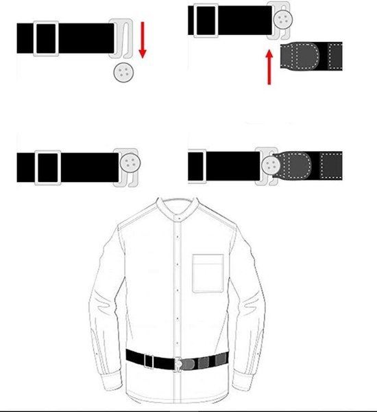 Bretelles de chemise - Ceinture de maintien de chemise Ceinture de chemise  - | bol