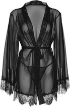 Sheer robe with flaRood sleeves