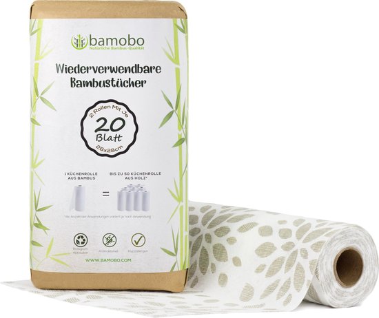 Piket Weigeren Betrokken 100% Bamboe Keukenpapier Wasbaar | Herbruikbare Keukenrollen - Tot 50 keer  wasbaar -... | bol.com