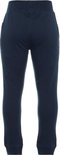 Achterkant van een navy joggingbroek met steekzakken.