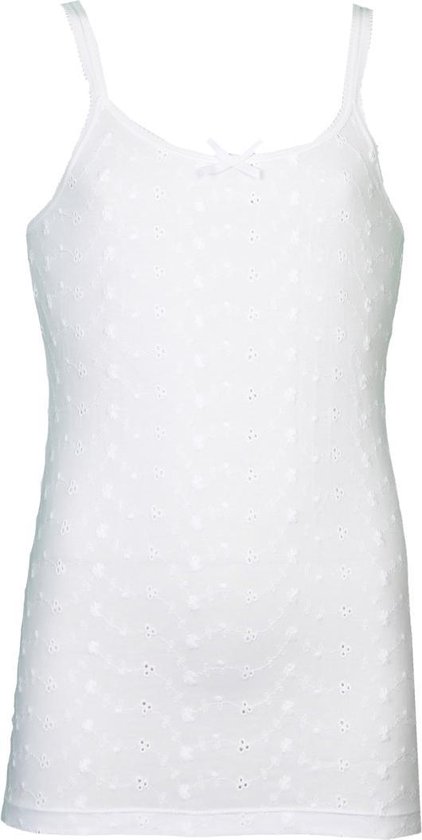 Claesen's Meisjes Onderhemd - White Embroidery - Maat 152-158