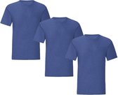 Senvi 3 pack T-Shirts Ronde hals - Maat XL - Kleur: Royal Blauw Mêlee
