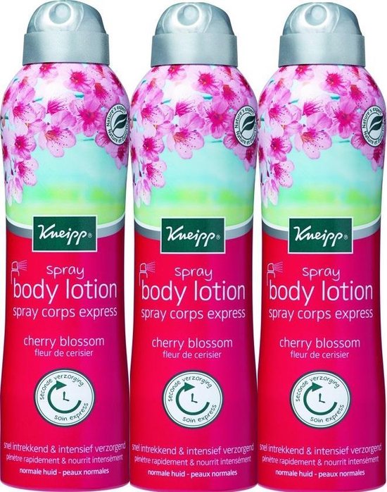 Kneipp Bodylotion Spray Cherry Blossom 3 x 200 ml Voordeelverpakking |  bol.com