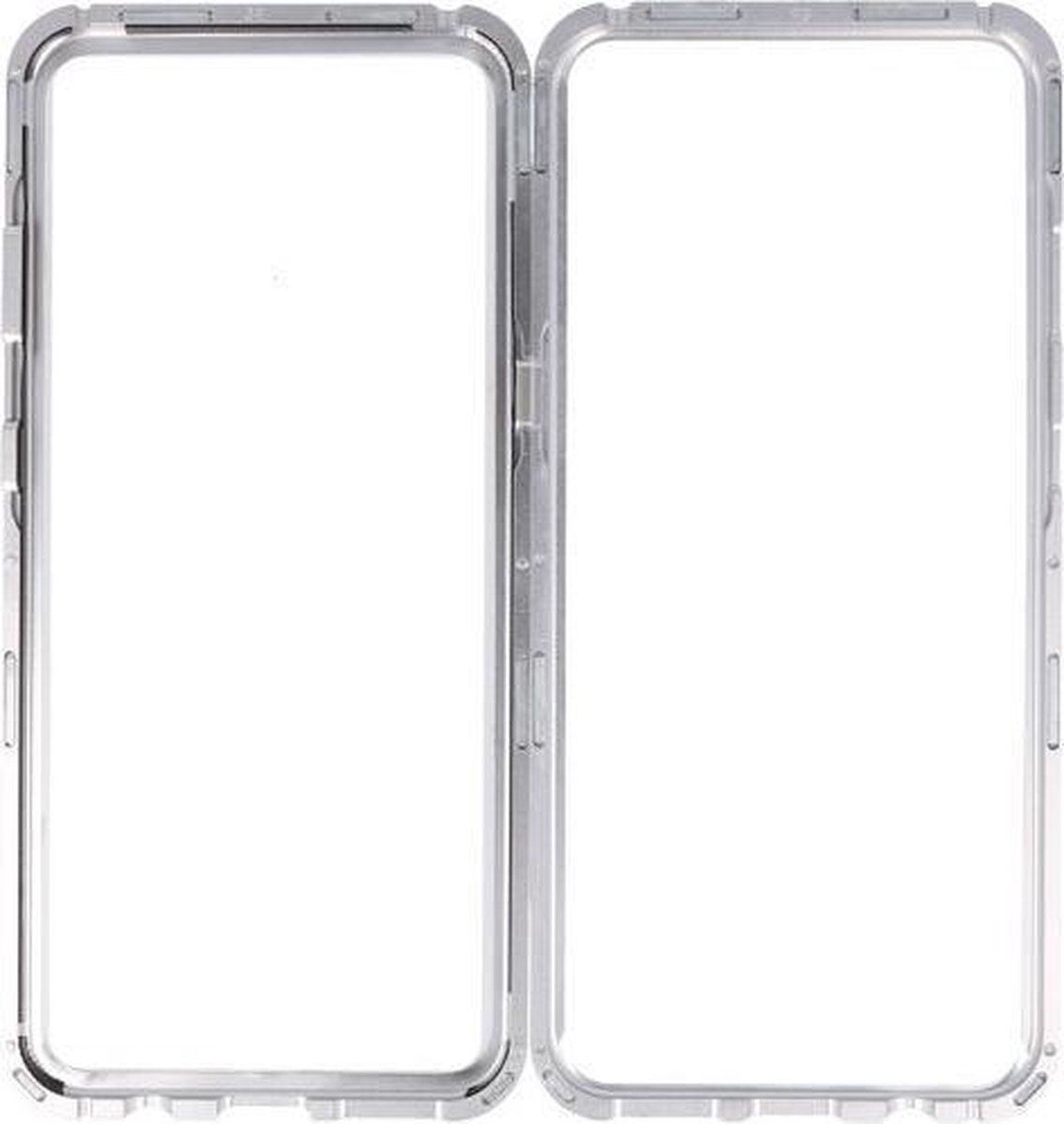 Zilver Transparant Magnetisch Back Cover voor Samsung Galaxy S8 Plus