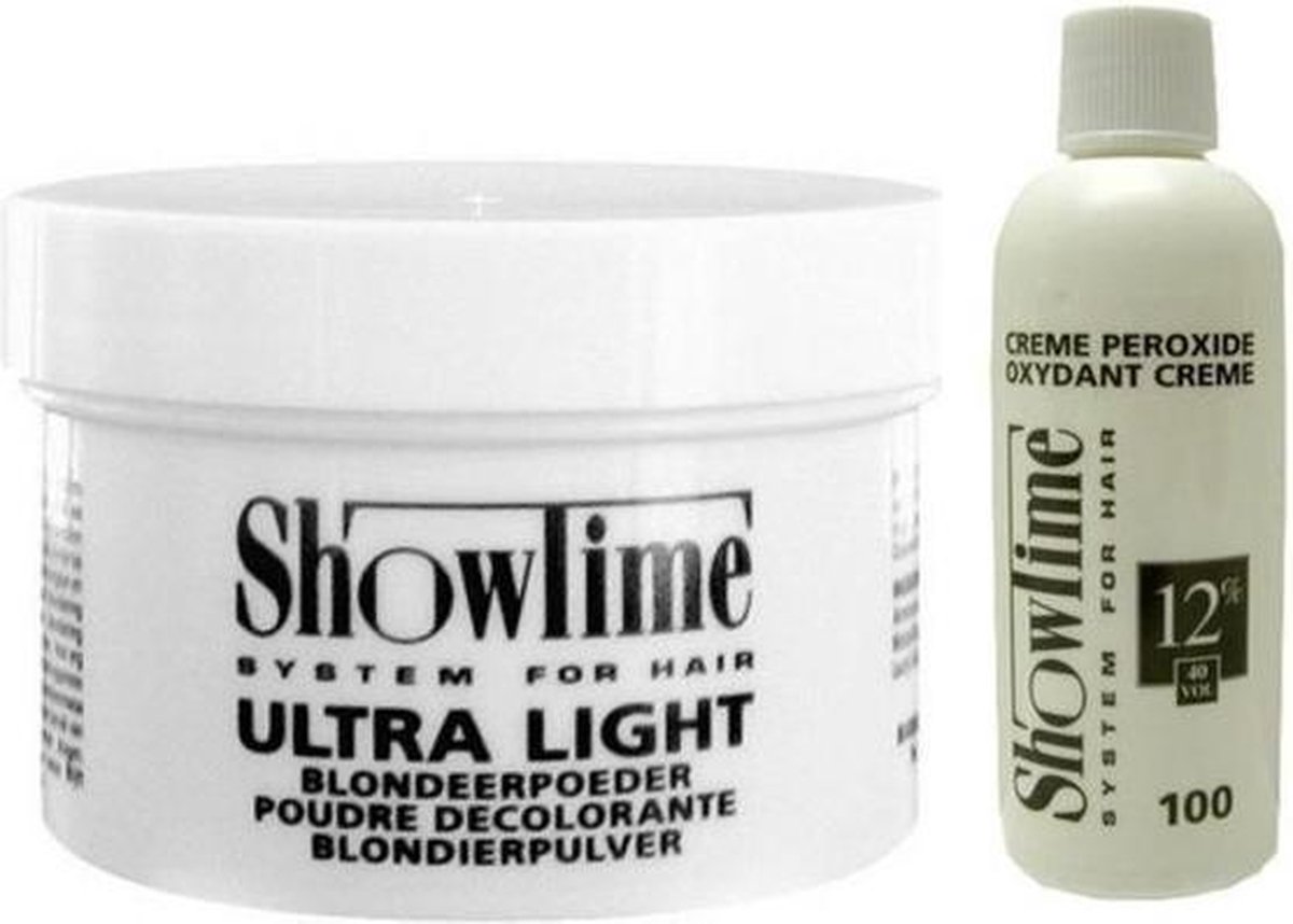 [Combo] Showtime Ultralight Blondeerpoeder (100gram) + Showtime Oxidant Creme Peroxide 12% - (250ml)