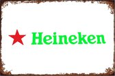 Metalen Bord Heineken White 20x30cm