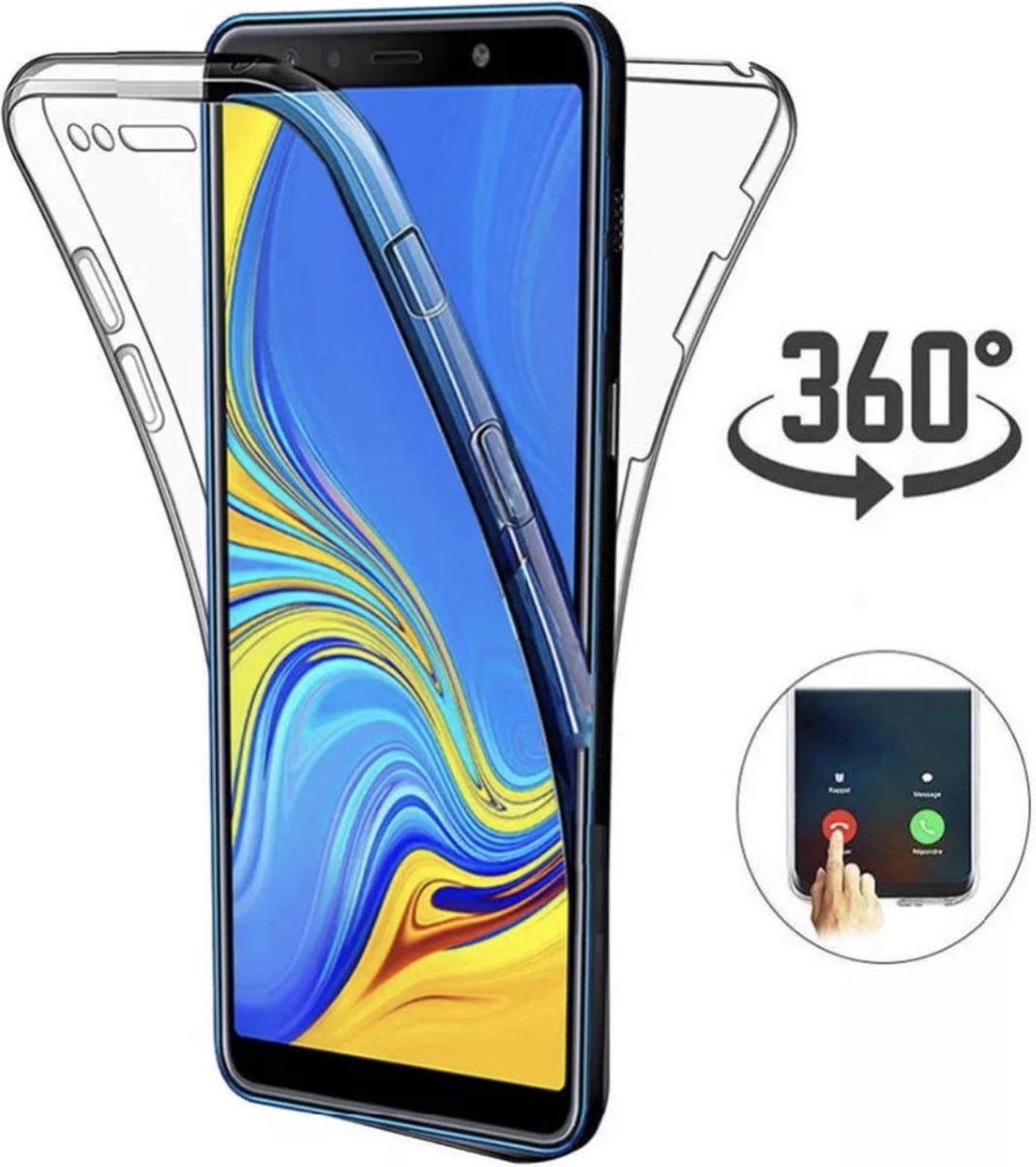 SAMSUNG Galaxy S8 Plus Dual TPU Case Transparant 360° Graden. Optimale Siliconen bescherming Voor- en Achterkant (2 in 1) - Eff Pro