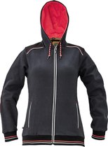 Knoxfield dames hooded vest met hoodie antraciet/rood, maat 2XL