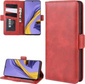 Samsung Galaxy A51 hoesje - Luxe wallet bookcase - Rood - GSM Hoesje - Telefoonhoesje Geschikt Voor: Samsung Galaxy A51