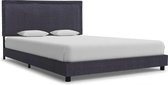 Bedframe Donkergrijs (Incl LW Anti kras Vilt) 140x200 cm - Bed frame met lattenbodem - Tweepersoonsbed Eenpersoonsbed