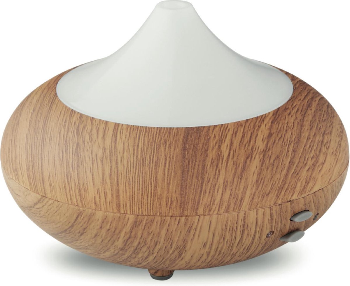 Bamboo geurdiffuser 170ml - AROMAUD - Aromatherapie - Geurneutraal huis - Moodlight LED lamp - Luchtbevochtiger - Geur verspreider - Verstuiver - Verdamper