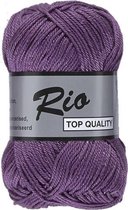 Lammy yarns Rio katoen garen - licht paars (849) - naald 3 a 3,5 mm - 1 bol