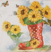Servetten Sunflowers 33 x 33 cm