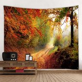 Bospad - Herfst Wandkleed - Natuur - Bos - 200x150CM