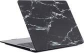 Hardcover Case Cover Geschikt Voor Apple Macbook Air 13 13.3 Inch 2018/2019 A1932 Hard Shell Hoes - Notebook Sleeve Skin Protector - Marble Zwart