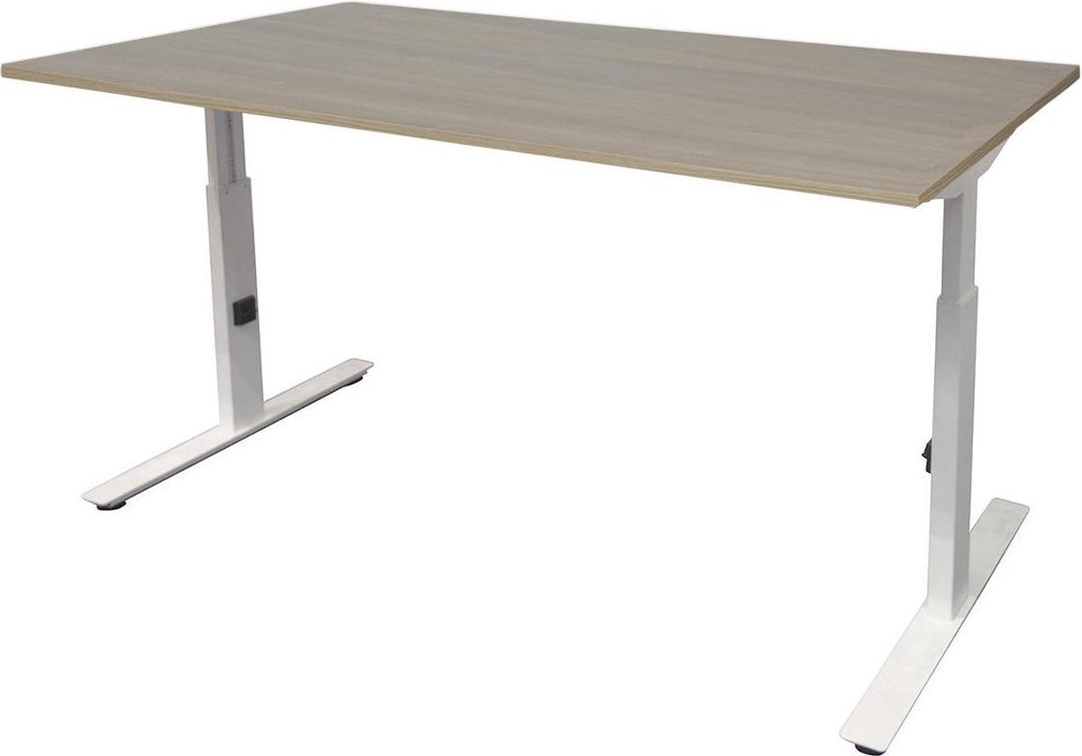 Verstelbaar Bureau - Linesto 120x80 robson - wit frame