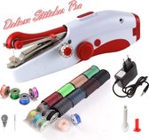 Deluxe Stitcher Pro - PREMIUM Handnaaimachine met Adapter + 20 spoelen met garen en extra Accessoires