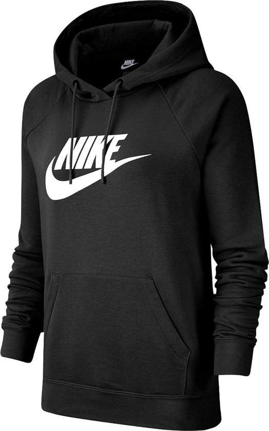 Maillot de sport Nike Nsw Essntl Hoodie Po Flc Hbr pour femme - Noir / (Blanc) - Taille S.