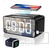 Hillar® Digitale Wekkerradio Bluetooth - Met Qi Wireless Charger - Wekker Kinderen - Kinderwekker - Bluetooth Speaker Draadloos