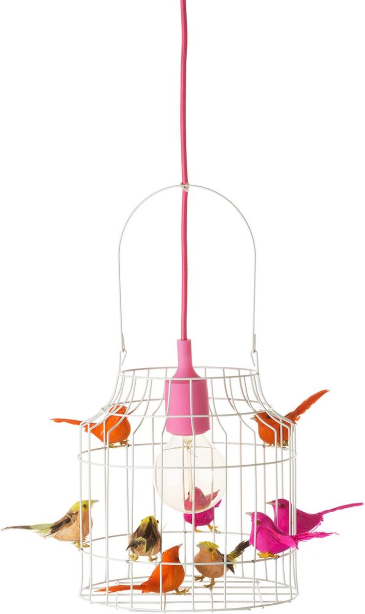 Hanglamp kinderkamer roze wit neon| babykamer