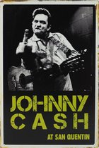 wandbord - Johnny Cash At San Quentin -20x30cm