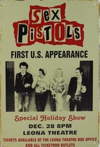 Concertbord - Sex Pistols Special Holiday Show -20x30cm
