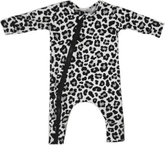 Matron Skim Hick Panter grijs onesie/ leopard/ onesie/boxpak/ dierenprint/ monochrome/ baby  / kind/... | bol.com