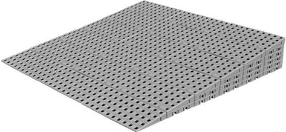 Goedkoopste Drempelhulp Buiten - 11 tot 12,6 cm (H) x 87,5 cm (B) - Verstelbare Oprijplaat / Drempelplaat - Oprijhelling - 6 laags