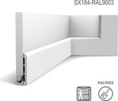 Plinthe Orac Decor SX184-RAL9003 AXXENT CASCADE Plinthe Cimaise Moulure décorative prépeinte design moderne blanc de sécurité 2 m