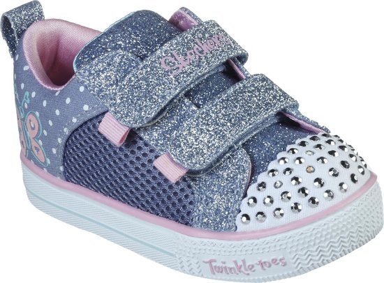 Skechers Shuffle Lite Miss Butterfly Meisjes Sneakers - Blauw - Maat 26 |  bol.com