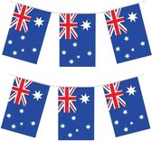 2x Vlaggenlijnen Australie 4 meter landen decoratie - Australische vlag - Landen decoratie - Fan/supporter artikelen