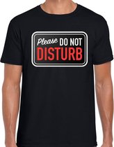 Please do not disturb fun tekst t-shirt zwart voor heren M