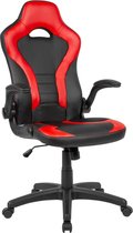 Bureaustoel - Gamestoel - In hoogte verstelbaar - Kunstleer - Rood/zwart