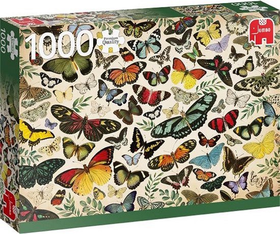 Jumbo Premium Collection Puzzel Butterfly Poster - Legpuzzel - 1000 stukjes