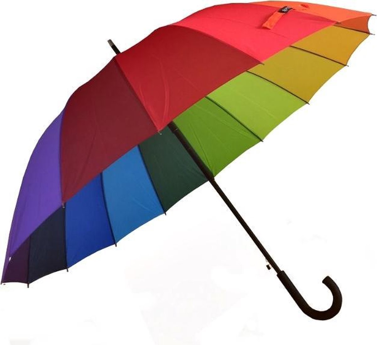 roltrap Wijzer deadline Luxe Paraplu Rainbow - Ø 112 cm - Regenboog - 16 kleuren | bol.com