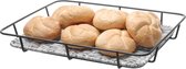 Corbeille à pain Hendi avec bord en acier | Gris clair | 40x30 (hauteur) 5 cm