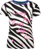 B.Nosy Meisjes T-shirt - AO Zebra - Maat 104