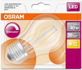 OSRAM 4058075814882 LED-lamp Energielabel A++ (A++ - E) E27 Kogel 4.5 W = 40 W Warmwit (Ø x l) 45 mm x 84 mm Dimbaar, Filament / Retro-LED 1 stuk(s)